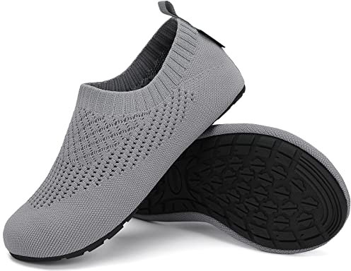 SAGUARO Pantofole Casa Uomo Donna Ciabatte Antiscivolo Comode Slipper Traspirante Leggere, Grigio terra 38/39EU