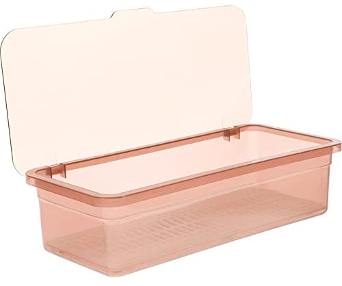 DOITOOL Cutlery Box with Lid : Plastic Chopsticks Drain Storage Box Space Saving Cutlery Organizer with Lid Transparent Kitchen Utensil Container for Forks Spoons and Chopsticks Camping Kitchen Tools