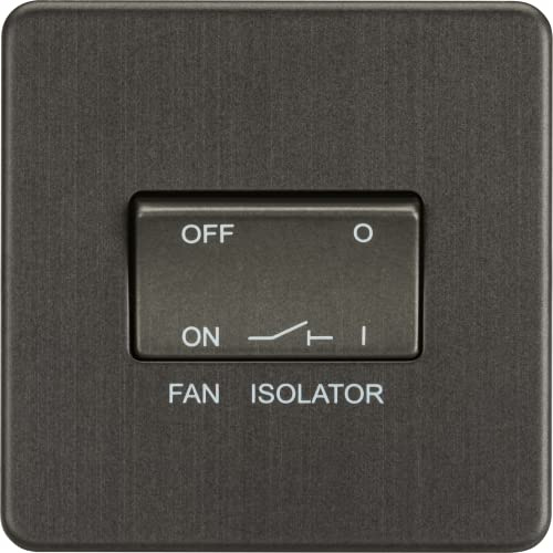 Knightsbridge SF1100SB Screwless 10AX 3 pole Fan Isolator Switch, Smoked Bronze