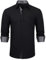 Enlision Pink Shirts for Men UK Cotton Mens Shirt Long Sleeve Black with Chest Pocket Stretch Contrast Printed Collar Cuffs for Spring Summer XL