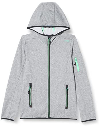 CMP - Damen-Knit-Tech-Jacke mit fester Kapuze, Gletscherzement, D46