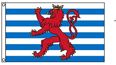 Stormflag Luxemburg MIT LÖWEN Flagge 3x5ft Luxemburg Fahne 90cmx150cm Polyester 90g mit Ösen mit Doppelnadel genäht.