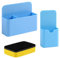Stifthalter Magnetisch, 2 Stück Magnetischer Stiftehalter, Magnet Stifte Halterung, Magnetisch Markerhalterun für Whiteboard Kühlschrank Schule Büro, mit Whiteboard Schwamm(Blau)