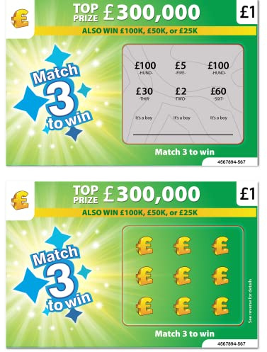 Set of 6 - It's a Boy Gender Reveal Scratch Cards - Fun Baby Gender Reveal Games for Party - Surprise Boy or Girl Tickets - Exciting Baby Shower Games - Includes Six Cards