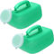 Tovee 2 Pack Urinals for Women and Men Spill Proof,Portable Urine Bottle Bed Pan with a Lid and Funnel,Car Mobile Toilet Urinal,Green