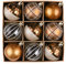 Valery Madelyn Bronze Christmas Baubles, 9pcs 6cm Christmas Ball Ornaments for Tree Decorations