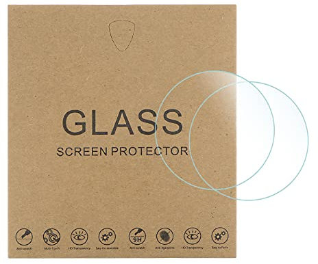 sourcing map 5uds Reloj Cristal Pantalla Protectores 29mm Violeta Cristal Templado Alto AL Antideslumbrante 9H Dureza 2.5D Anti-rasguño Antiexplosión Inteligente Reloj Pantalla Protección