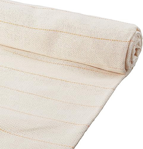 BENECREAT Primäres Tufting-Gewebe mit Markierten Linien, 151x100cm Leinen-Tufting-Stoff Mit Markierten Linien, Handarbeitsstoff Für Teppiche, Nadelvlies, Kreuzstich, Stickerei, Quilten, 0.7mm Dick
