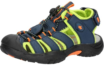 Lico Unisex Kinder Nimbo Sandale, Marine Lemon Orange, 38 EU