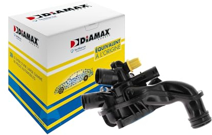 DIAMAX AD02036 Thermostat Kühlmittel Kühlwasserthermostat mit Gehäuse mit Dichtung mit Temperaturschalter 105°C Kompatibel mit PEUGEOT 207 WA, WC 1336Z8 9810916880