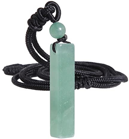 Nupuyai Edelstein Quader Anhänger Heilstein Glücksbringer Kette für Damen | Kristall Bar Anhänger, Talisman Heilstein Halskette Geometrischer Schmuck für Frauen Herren, Meditation Reiki Geschenk