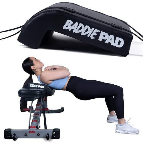 Baddiepad - Stützkissen für Hüftstoß, Rücken, Schulter, Wirbelsäule – Dicker Schaumstoffschwamm ist bequem und schützend, um Druck beim Gewichtheben und Training der Gesäßmuskulatur am Beintag zu