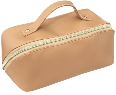 5five - trousse de toilette effet cuir beige