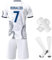 Pardofelis Fußball Trikot für Kinder, Trikot Nr. 7 Fußballtrikots Fussball T-Shirt Shorts Socken und Schienbeinschoner Set, Outdoor Football Jersey für Junge Anzug (Weiß, 24)