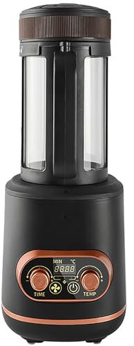 MOUNW Torréfacteur À Air Chaud, avec Affichage LED Et Fonction De Collecte De La Peau des Grains De Café, Température/Temps/Vitesse du Vent Réglables, pour Café Et Usage Domestique