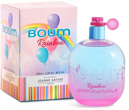 JEANNE ARTHES - Eau de Parfum Femme Boum Rainbow - Floral & Fruité - Musc et Vanille- Fabriqué en France à Grasse - Cadeau Femme - Flacon Vaporisateur 100 ml