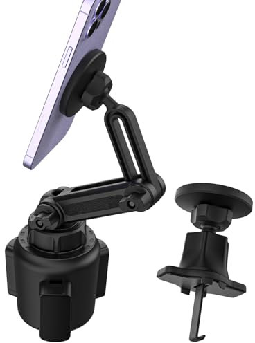 LYFPOOM Mag-Safe Handyhalterung Auto Getränkehalter, 270°Universal Mag-Safe Halter Kfz-Becherhalter, für iPhone 15 14 13 12 Pro Max Mag-Safe Hülle Smartphone