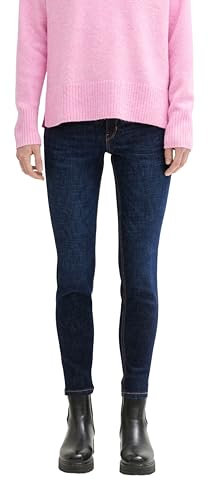 TOM TAILOR Denim Damen Jona Extra Skinny Jeans in Ankle-Länge, 10120 - Used Dark Stone Blue Denim, 33