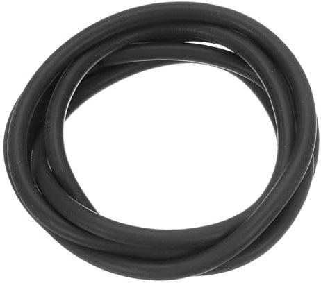 QUARKZMAN Bande d'Étanchéité en Mousse de Silicone, Diamètre de 8 mm, Longueur de 2 Mètres, Cordon en Caoutchouc Mousse Rond Solide pour Machines et Industries, Noir