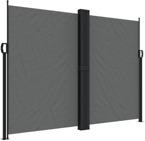 vidaXL Seitenmarkise, Wandmarkise mit PU-Beschichtung, Sichtschutz für Balkon Terrasse Garten, Windschutz Markise, Ausziehbar Anthrazit Polyester