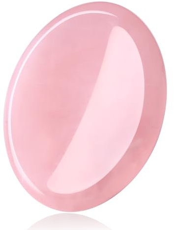 AWARDSEN Rosenquarz Daumen Sorge Stein Heilsteine Kristall, Rosa Oval Geformt Tasche Natur Edelstein für Wiccan Lieferungen, Angst Stressabbau, Wahrsagerei, Reiki Heilung, Energie Balancing