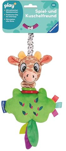 Ravensburger 4851 Play+ Zappel-Giraffe, Kuscheltier mit lustigem Spieleffekt, Baby-Spielzeug ab 0 Monate