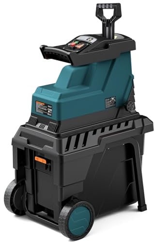 DOVAMAN GT10 Biotrituratore Elettrico Silenzioso, Rullo a 8 Denti, Frantuma fino a 45mm, 2800W Motore Brushless, 88dB, Contenitore 55L, Rapporto 18:1, Senza Problemi per Detriti del Giardino