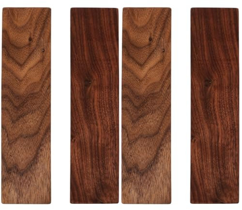 Operitacx Juego de 4 bloques de madera para tallar, 20 cm, panel de madera de nogal negro sin terminar, kit para principiantes y adultos