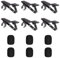 HYMAIPROSPERITY 12pcs Good Elasticity Microphone Tie Clips Sturdy and Portable Lapel Mic Clips with Foam Mic Cover Protector for Lavalier Microphones