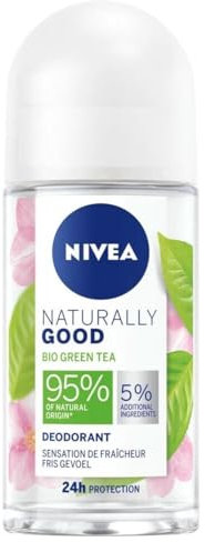 Nivea Deo Roll On Naturally Good - Bio Grüner Tee - 6er Pack (6x 50ml)