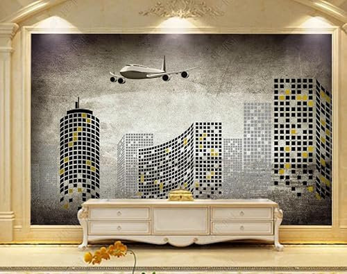 Fototapete 3D Effekt Tapetebau Von Urbanen Hochhäusernvliestapeten Tapete Schlafzimmer Wohnzimmer Fototapete 3D Tapete 450Cm(W)*315Cm(H)
