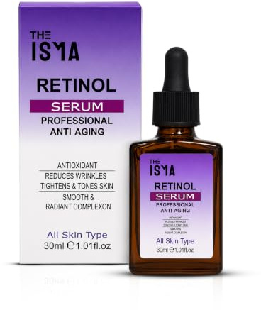 ISMA Retinol Serum – Night Face & Anti-Ageing Treatment, 30 ml – Vitamin A Serum for Fine Lines, Wrinkles & Skin Renewal – Suitable for Sensitive Skin