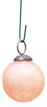 Antikas - Christbaumkugelset, Rund, 12er Set | Glas, Orange, krakeliert | H6,0xB6,0cm