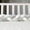 GYCS Stillkissen Bettrolle Zierkissen Bettumrandung Bettschlange Baby Seitenschläferkissen Geflochtene Nestchenschlange Kantenschutz Bettumrandung Knotenkissen,A16,4M