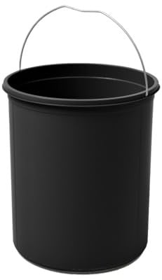 Hailo Inneneimer 1138739 schwarz | Ersatz-Inneneimer für Raumspar Tandem Mülleimer | 15 Liter Volumen | Passend Abfalleimer Mono | Robuster Kunststoff | Durchmesser 27 cm x Höhe 32,4 cm