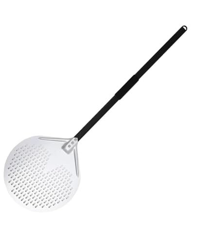 Pala giratoria de pizza para horno de cocina, 14 pulgadas, pala para hacer pan