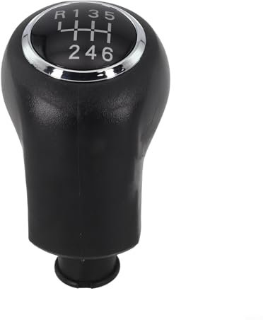 HEIBTENY Pomo de palanca de cambios de 5/6 velocidades para Opel Zafira B 2005-2014, de piel negra, ABS, palanca de repuesto para transmisión manual (6 velocidades)