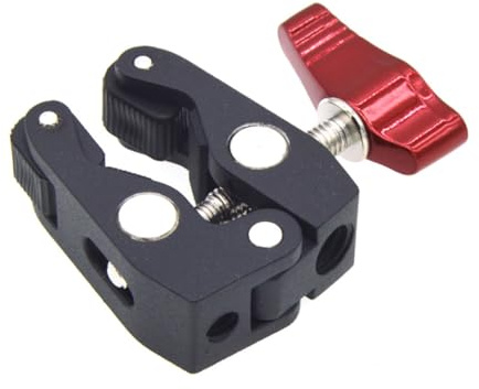 SEWACC Head Clamp Ball Mount Mount Clamp for Gps Phone Monitor Video Light w Thread Outdoor Studio Use