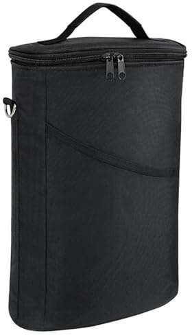 Genérico Bolsa Térmica para Vino | Estuche Transportador para 2 Botellas de Vino 1.5L | Bolsa Isotérmica Impermeable con Asa Ajustable y Mango | para Viaje Picnic Hombres Cerveza Whisky Champán
