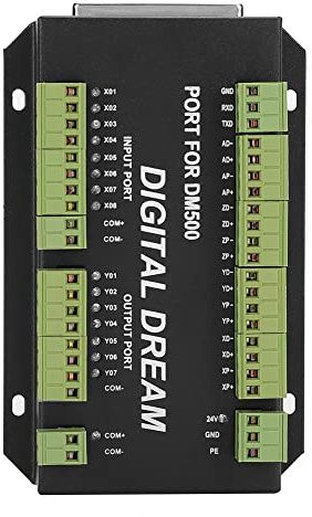 Spacnana Tragbarer 4-Achsen-CNC-Controller, Metall-Kunststoff, 8 Eingänge und 7 Ausgänge, Perfekt für Hobby-Gravurprojekte (T4)