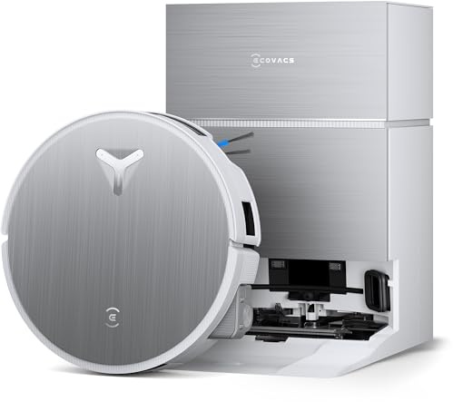 ECOVACS X11 PRO Omni Saugroboter mit Wischfunktion 19.500 Pa, PowerBoost | BLAST-Saugleistung, OZMO ROLLER 2.0, KI-AGENT YIKO, TruePass 4WD, AIVI 3D 3.0, Automat. Nachfüllen/Ablassen, Silber