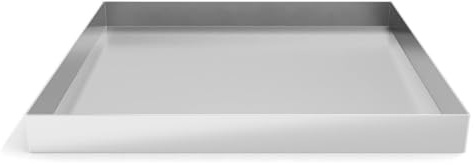 ARCCI Universal Stainless Steel Washing Machine Drip Tray – 81.3 × 81.3 × 6.4 cm, Heavy Duty Drain Pan for Front-Load Washer, Dryer, Dishwasher – Protects Floor from Leaks,No Hole