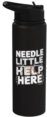 Funny Knitting Stainless Steel Insulated Water Bottle
