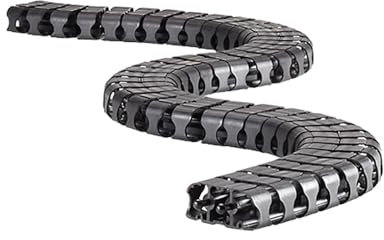 BACHMANN Kabelschlange Classic Kabelführung 1m Schwarz 930.030 (3-Kammer System und Flexibler Kabelschlauch)