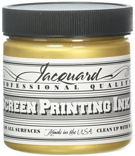 Jacquard Professional Screen Print Ink, Water-Soluable, 4oz Jar, Gold (120)