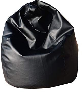 Einfarbiger Sitzsack, schwarze Farbe, Maße 80 x 120 x 80 cm