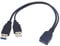 CY Câble d'extension Y USB 3.0 femelle vers double USB mâle pour disque dur mobile 6,3 cm Noir