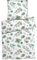 2tlg Bettwäsche Set Microfaser Seersucker Bunte Blumen Verziehrt auf Weißem Grund Neu mit RV 135x200cm + 80x80cm