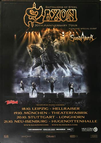 Saxon - Battalions of Steel, Tour 2009 » Konzertplakat/Premium Poster | Live Konzert Veranstaltung | DIN A1 «