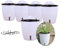 5 Stück sichtbare Wasserstand-Blumentöpfe, Wasserpflanzentöpfe, selbstwässernder Blumentopf, hängende Pflanzgefäße, Wandmontage, kleine Blumentöpfe für drinnen und draußen, Blumentopf mit Haken (weiß)